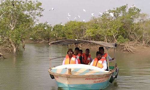 Boat at bichitrapur nature camp