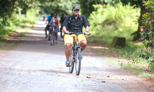 Cycling tour at Satkosia Sands Resort