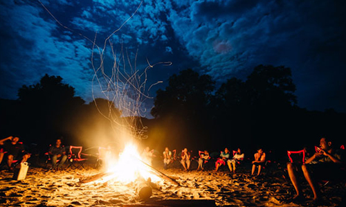 Camp Fire at Satkosia Sands Resort